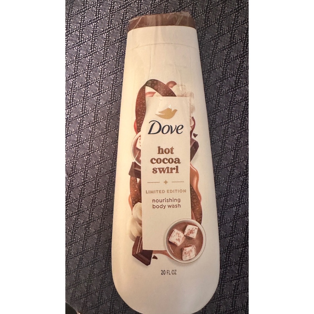 Dove Hot Cocoa Swirl Limited Edition Holiday Treats Body Wash 20 fl‎ oz New